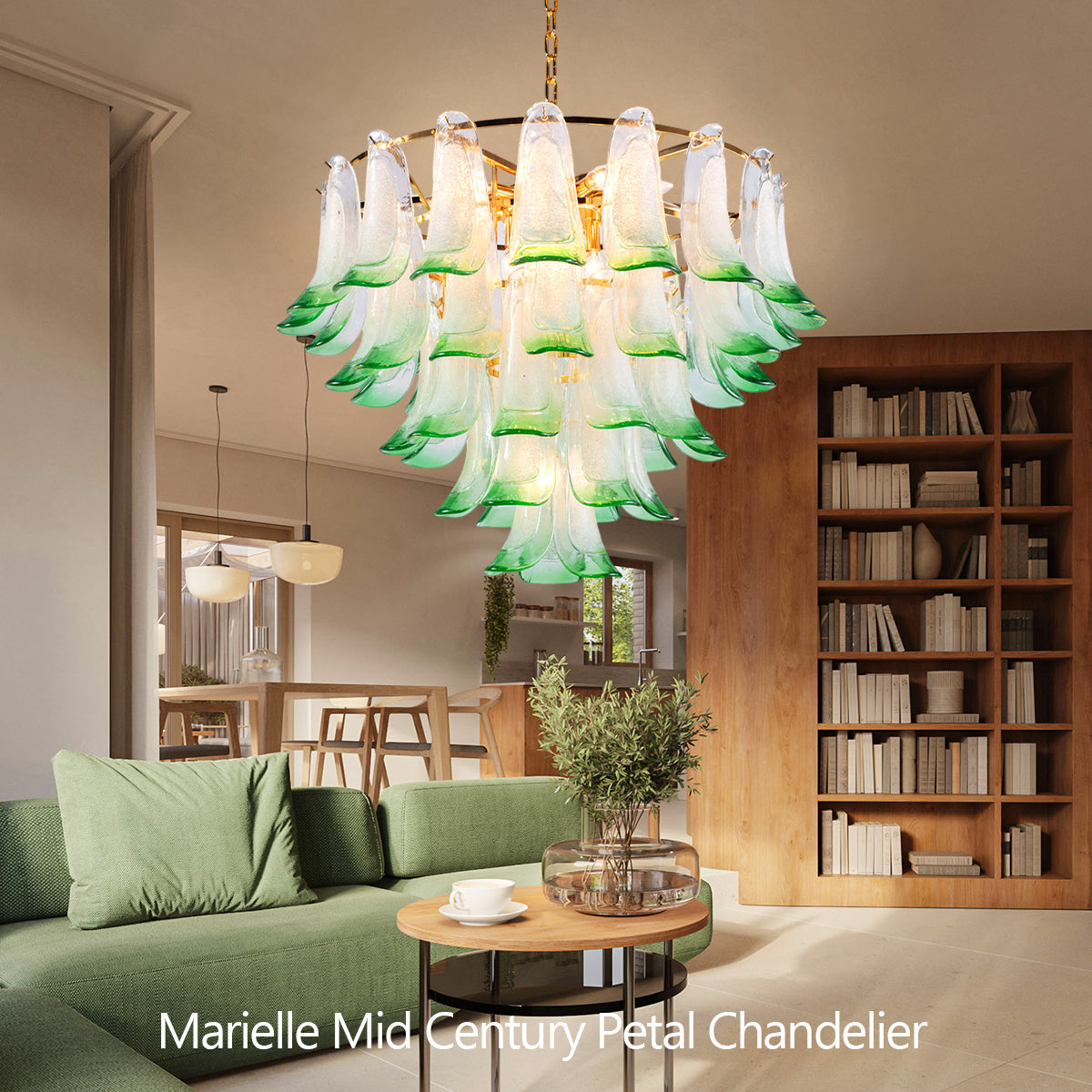 Anthesis Art Glass Petal Chandelier