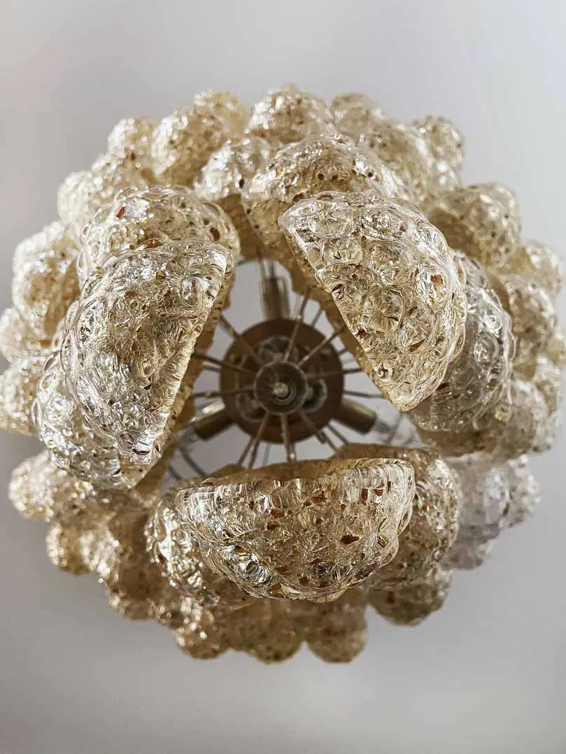 Pluvia Art Amber Glass Chandelier – 75 Glasses