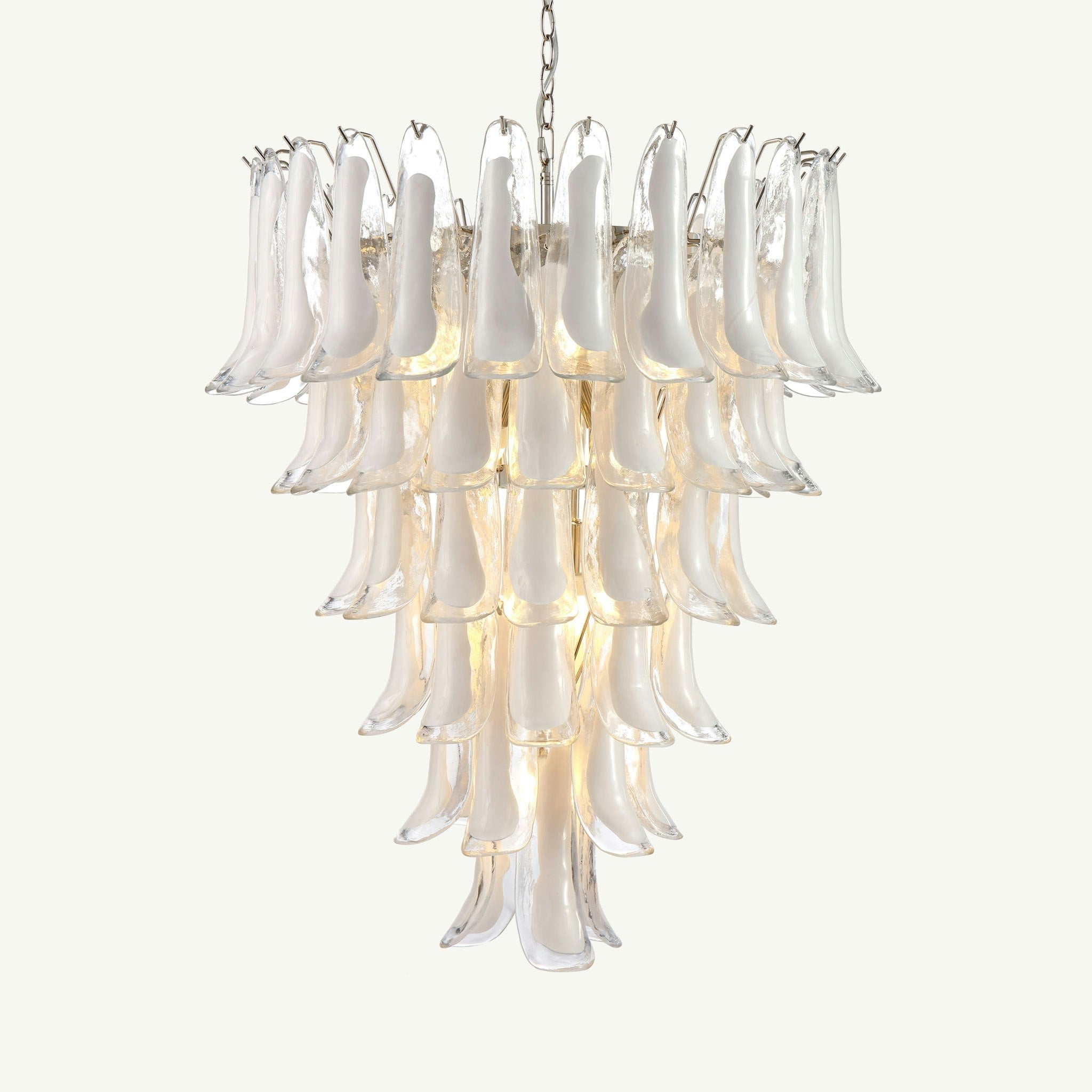 Anthesis Art Glass Chandelier - White Handblown Glass