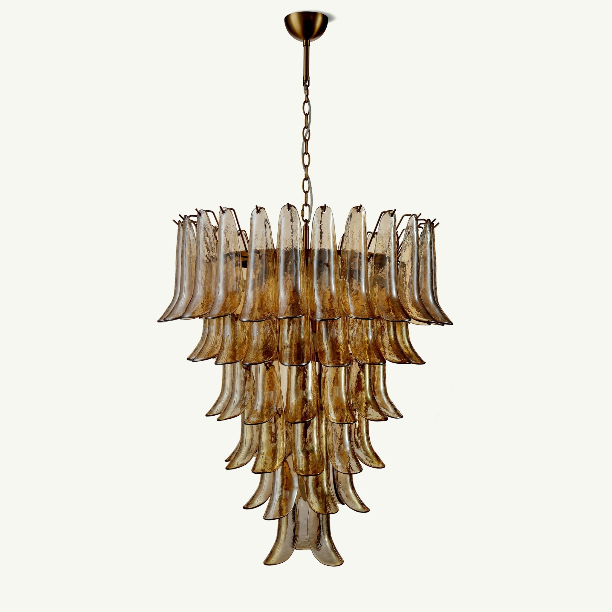 Anthesis Art Glass Chandelier - Amber Handblow Glass