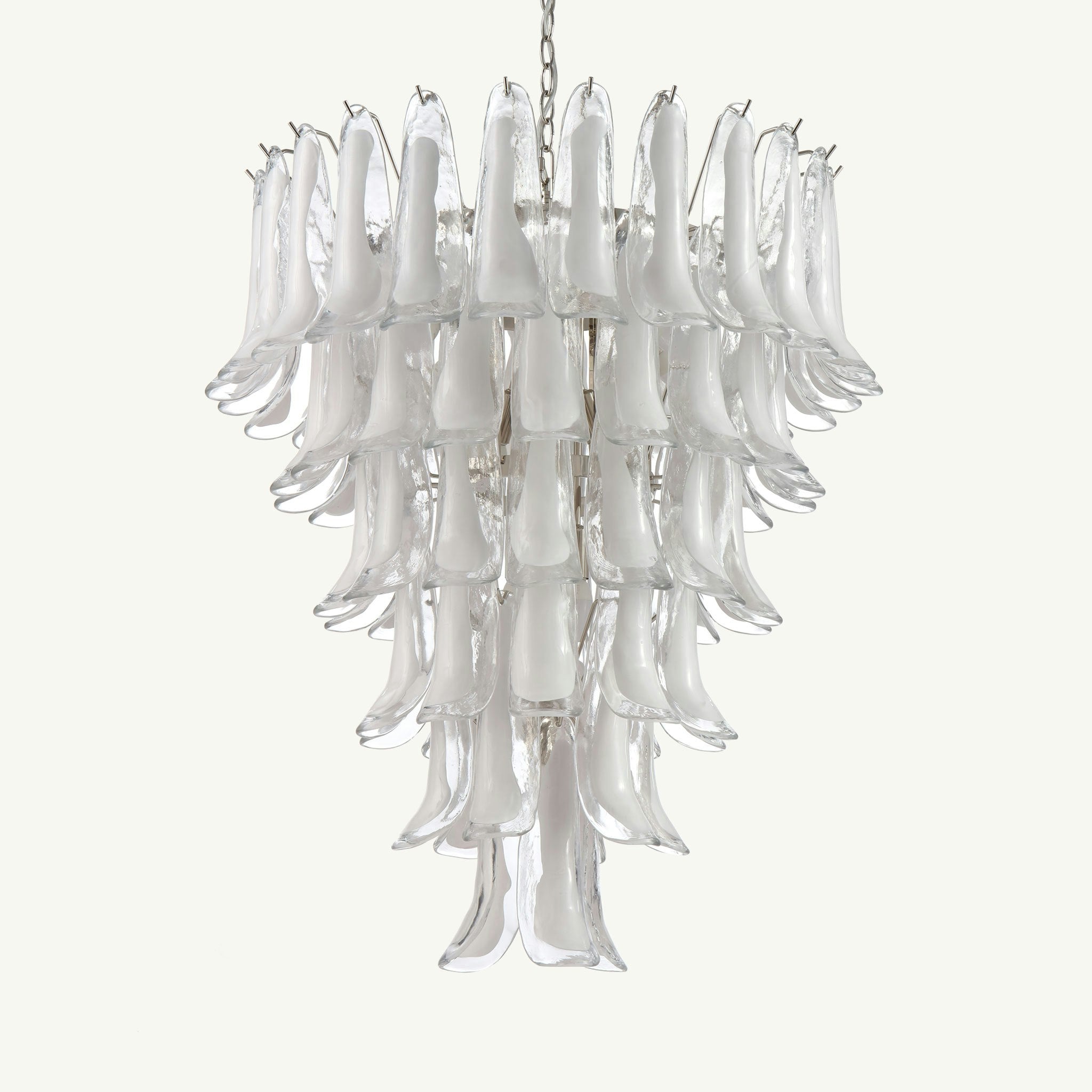 Anthesis Art Glass Chandelier - White Handblown Glass