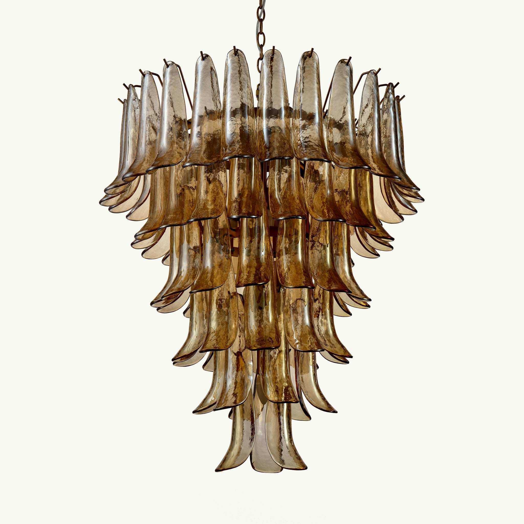 Anthesis Art Glass Chandelier - Amber Handblow Glass