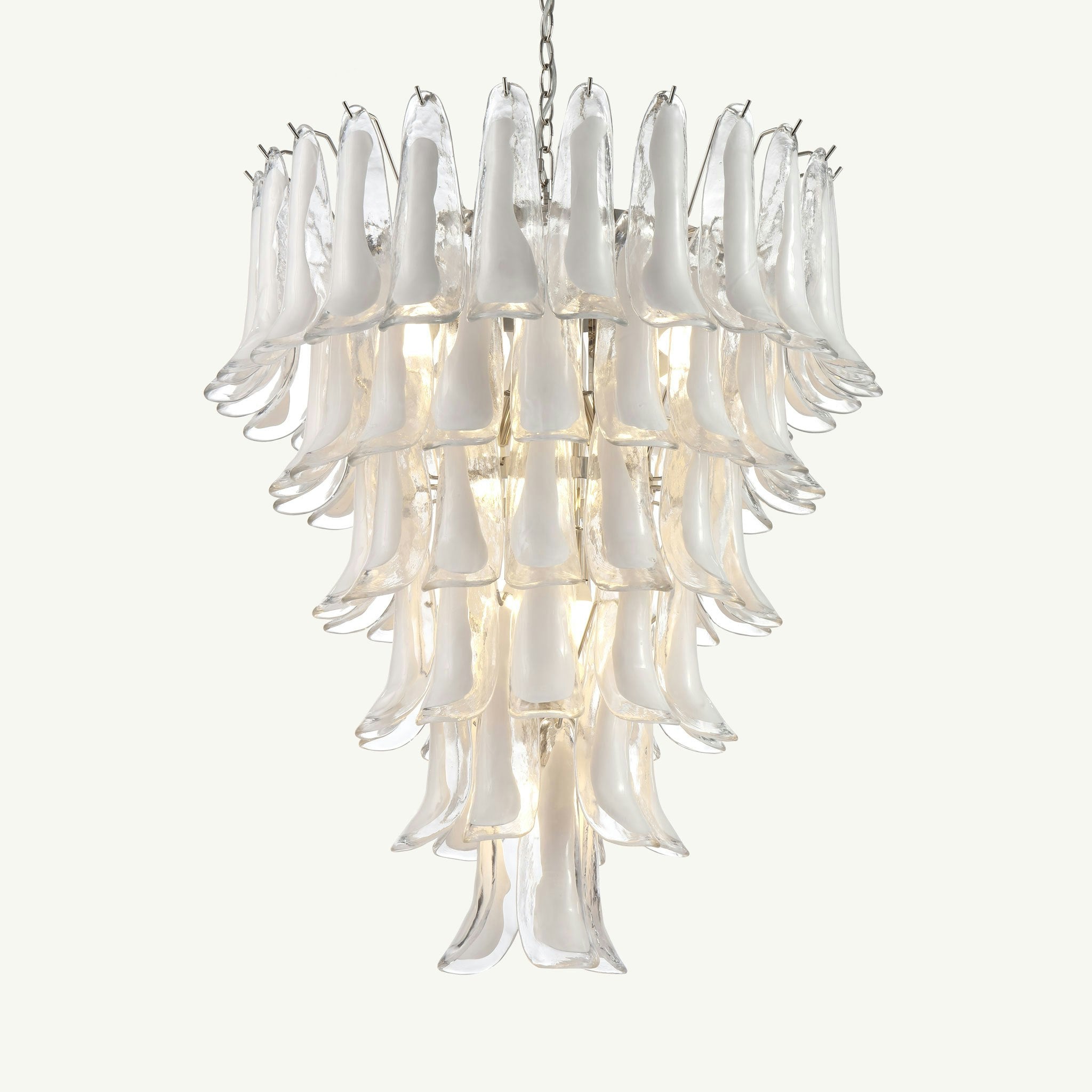 Anthesis Art Glass Chandelier - White Handblown Glass