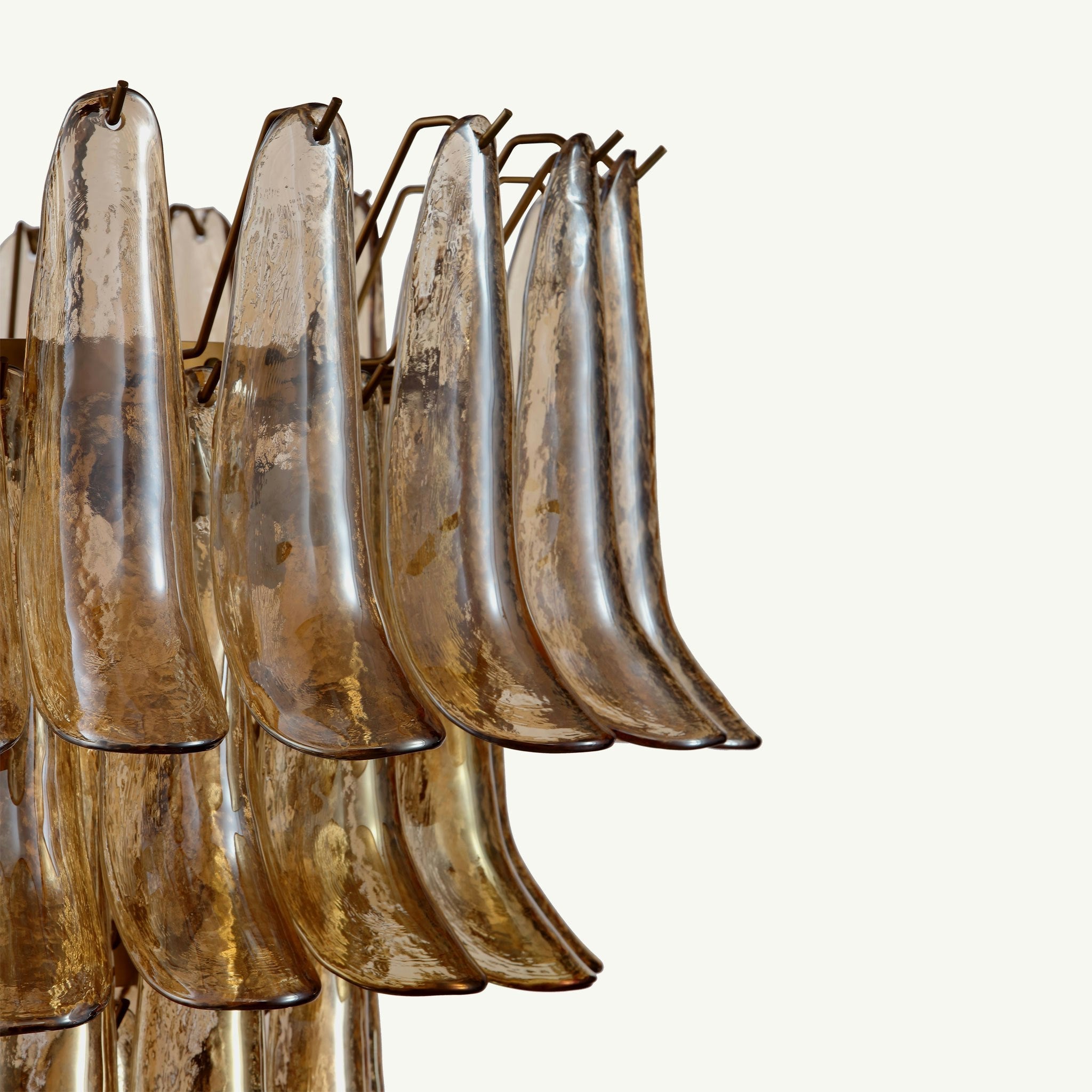 Anthesis Art Glass Chandelier - Amber Handblow Glass