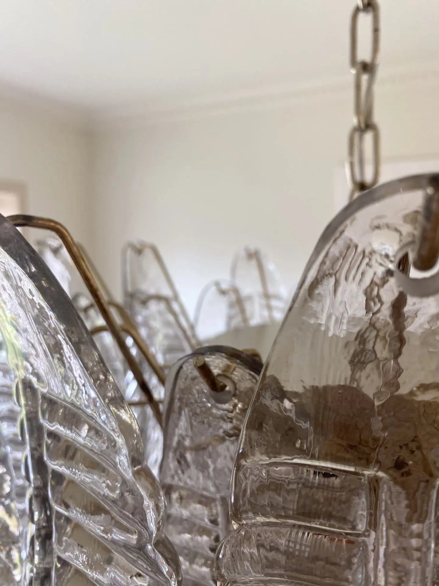 Folia Art 36 Glass Leaves Chandelier– Smoked