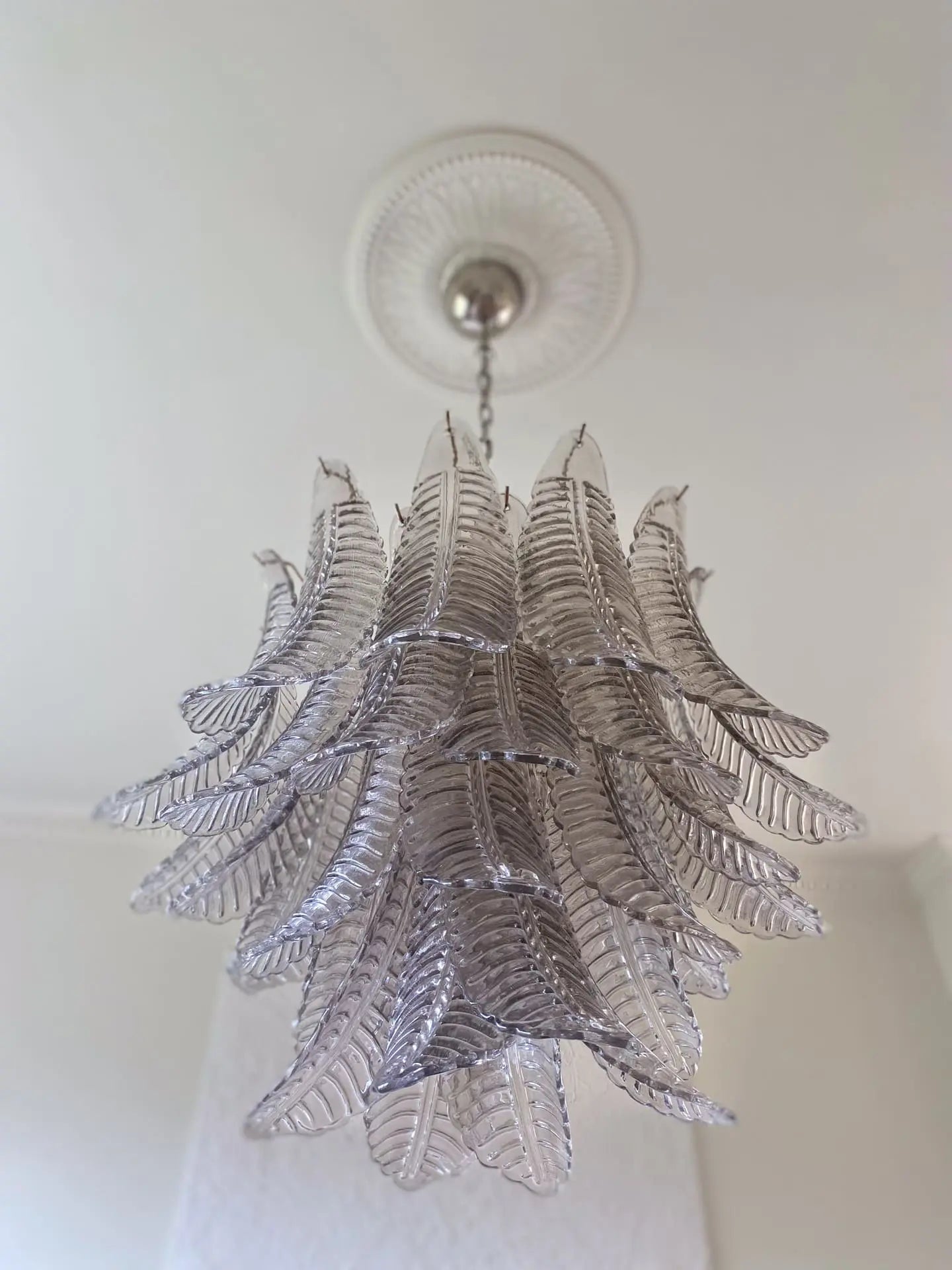 Folia Art 36 Glass Leaves Chandelier– Smoked