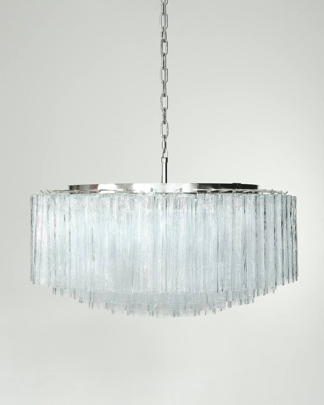 Pastel Art Glass Chandelier – 101 Tuber – Transparent