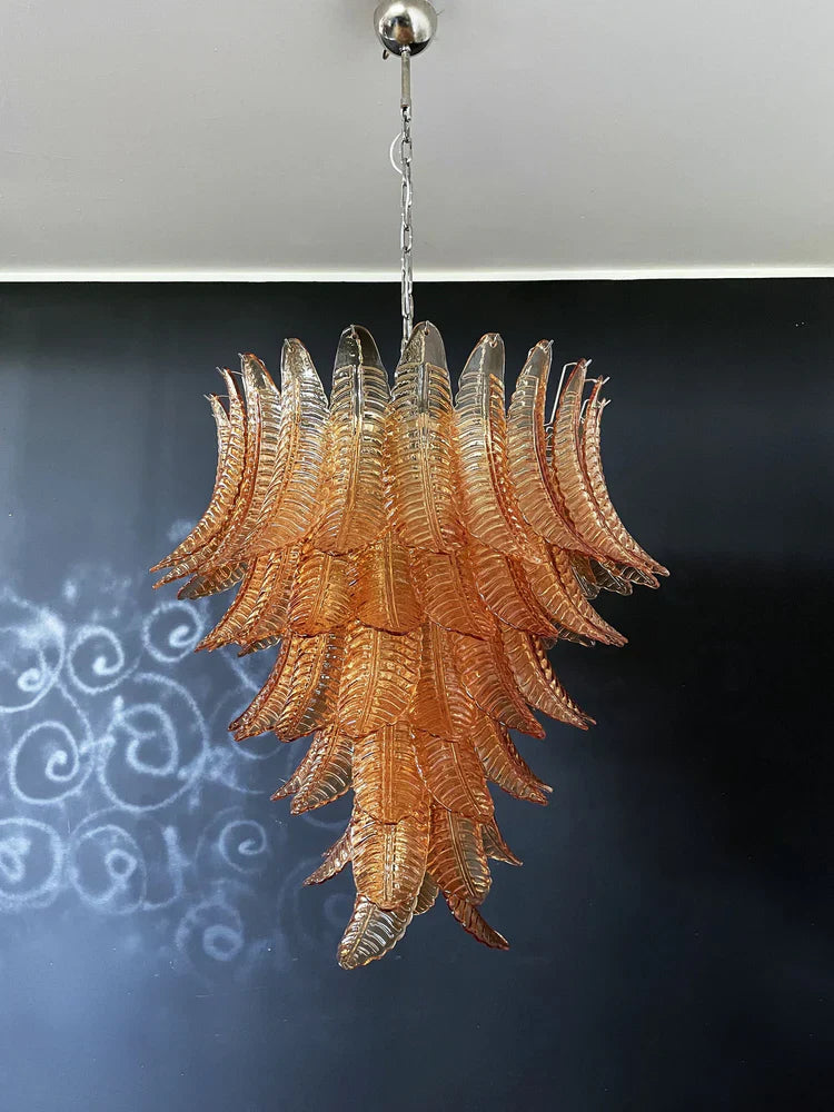 Folia Art Leaf Glass Chandelier