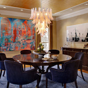 Anthesis Art Glass Chandelier – 52 petals – Pink