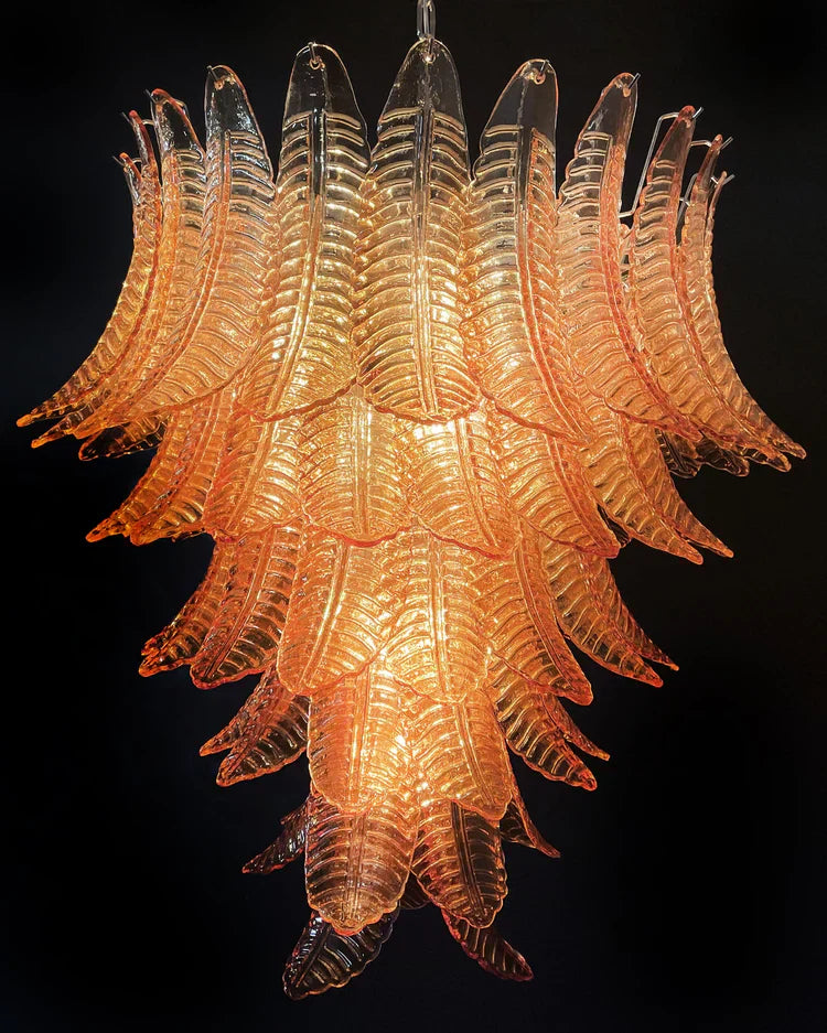 Folia Art Leaf Glass Chandelier