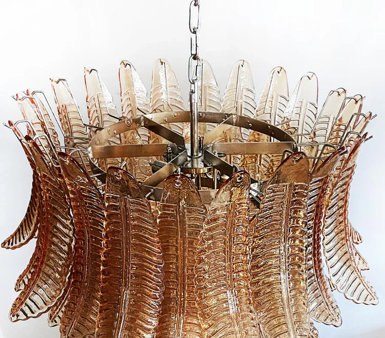 Folia Art Leaf Glass Chandelier