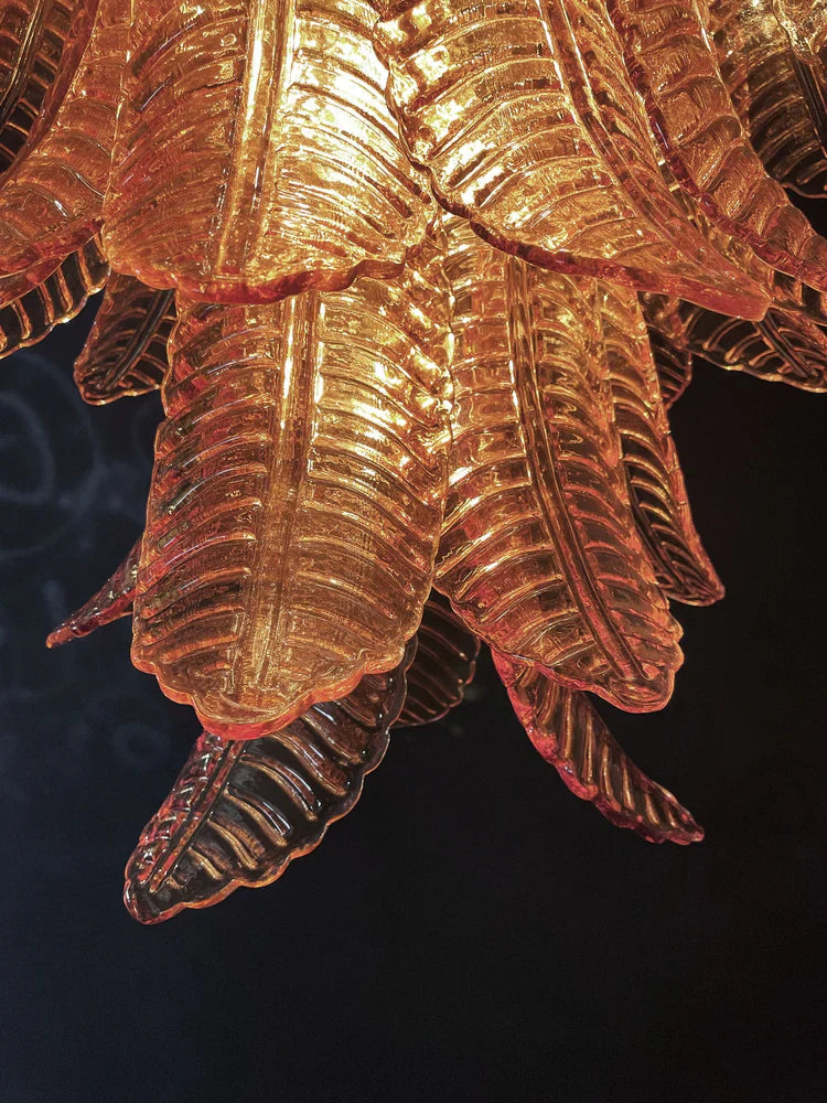 Folia Art Leaf Glass Chandelier