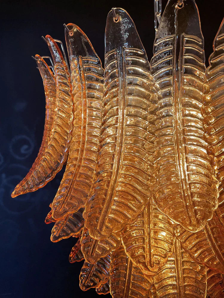 Folia Art Leaf Glass Chandelier