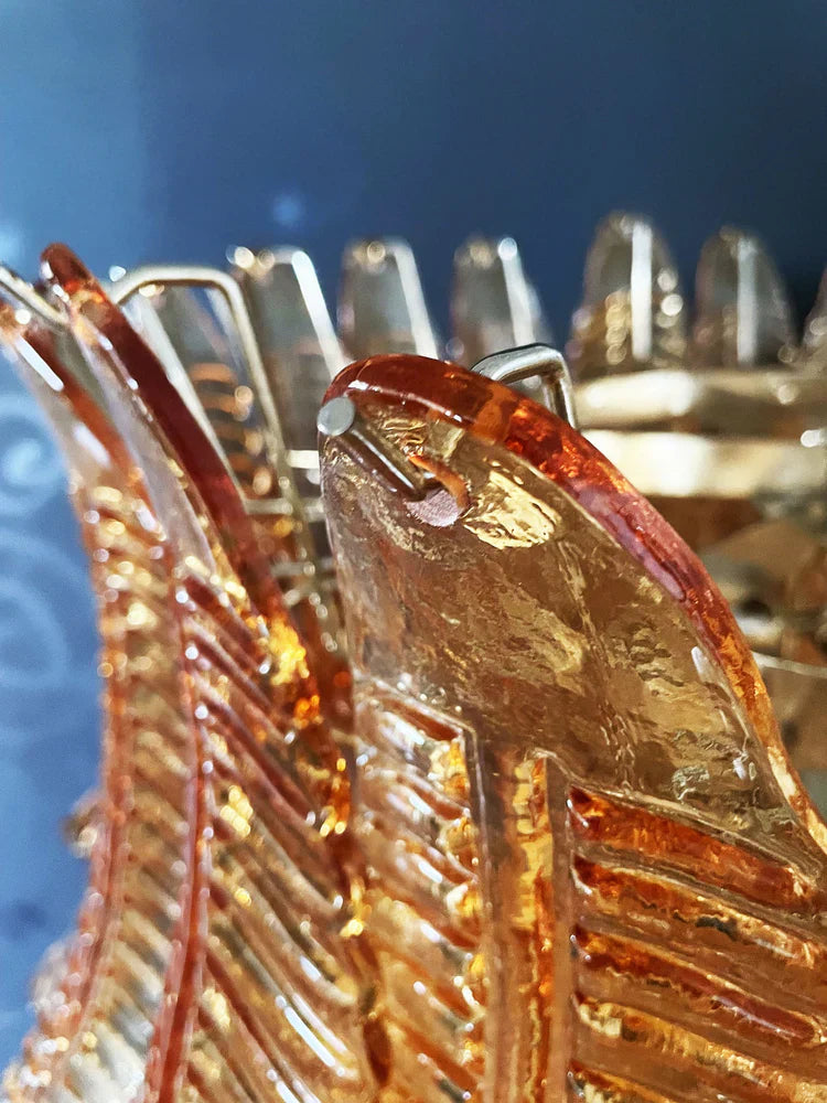 Folia Art Leaf Glass Chandelier