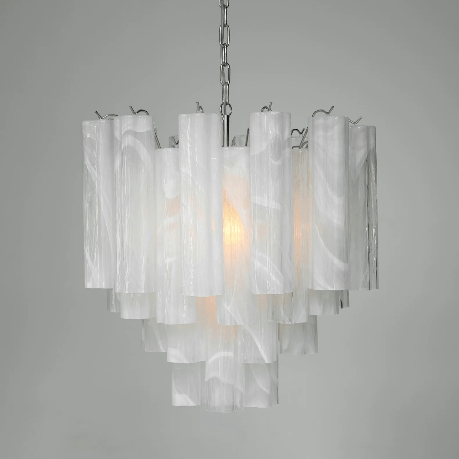 Pastel Art Glass Tubes Chandelier