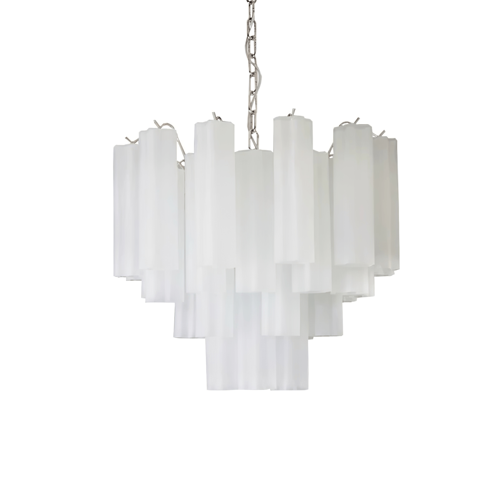 Pastel Art Glass Tubes Chandelier