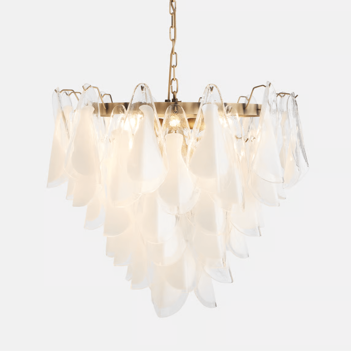 Anthesis Art White Glass Chandelier
