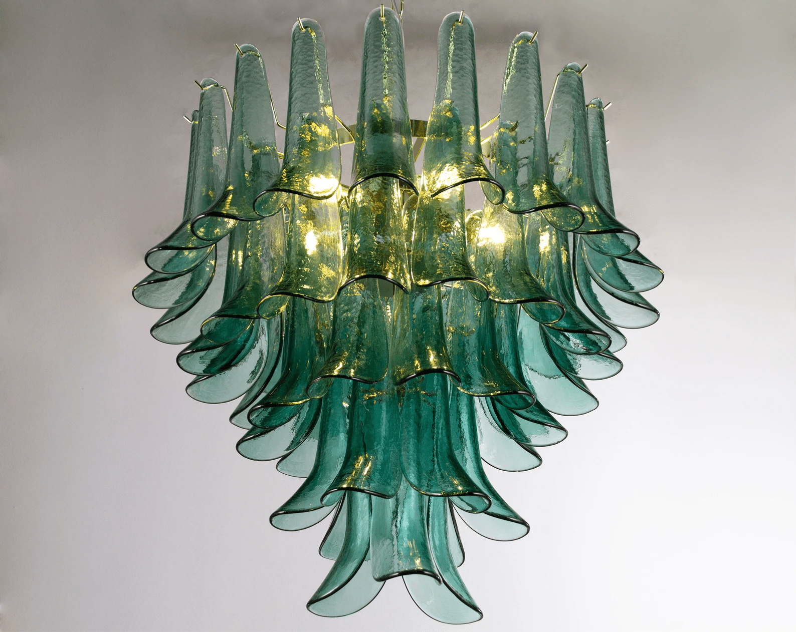 Anthesis Art Glass Chandelier- Blue
