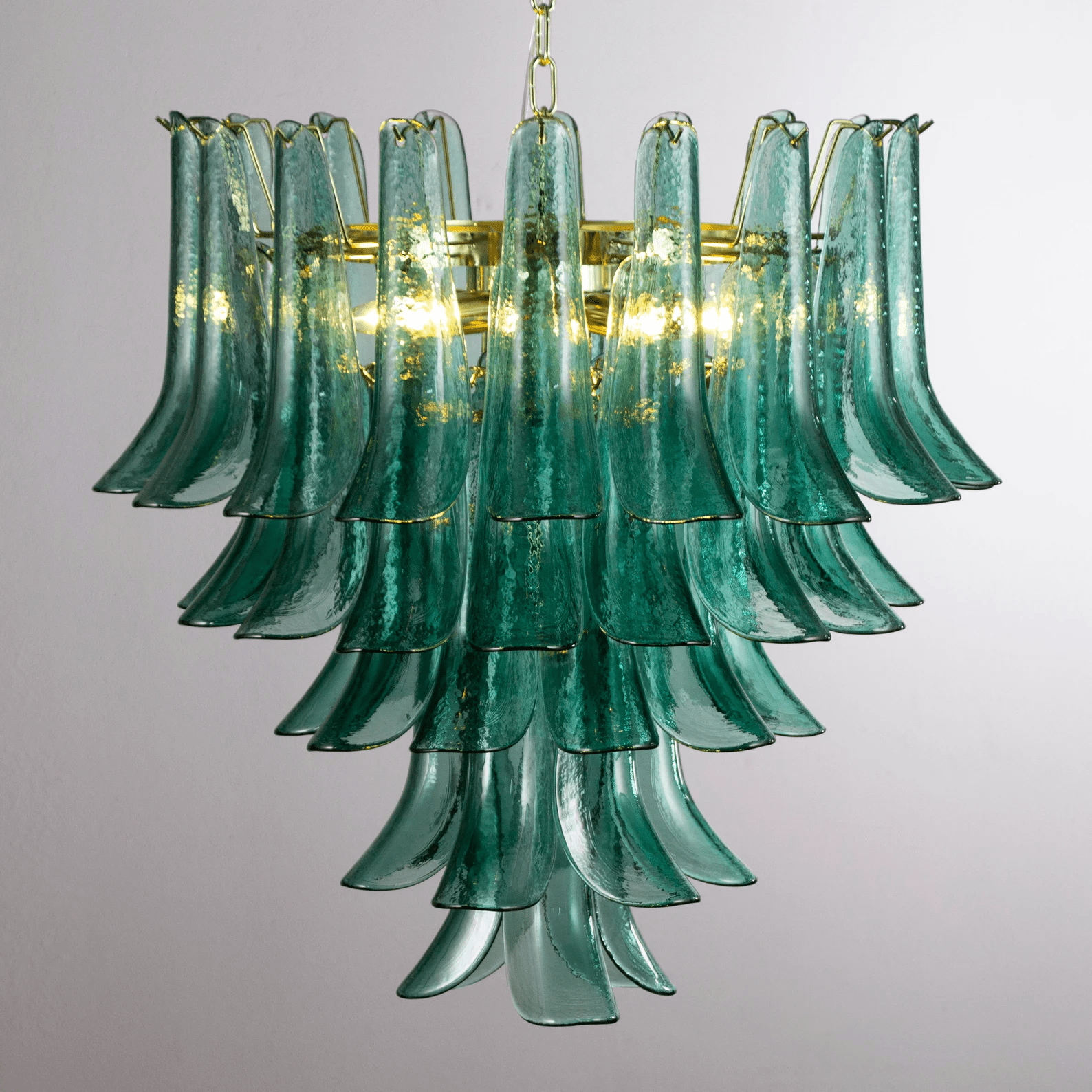 Anthesis Art Glass Chandelier- Blue