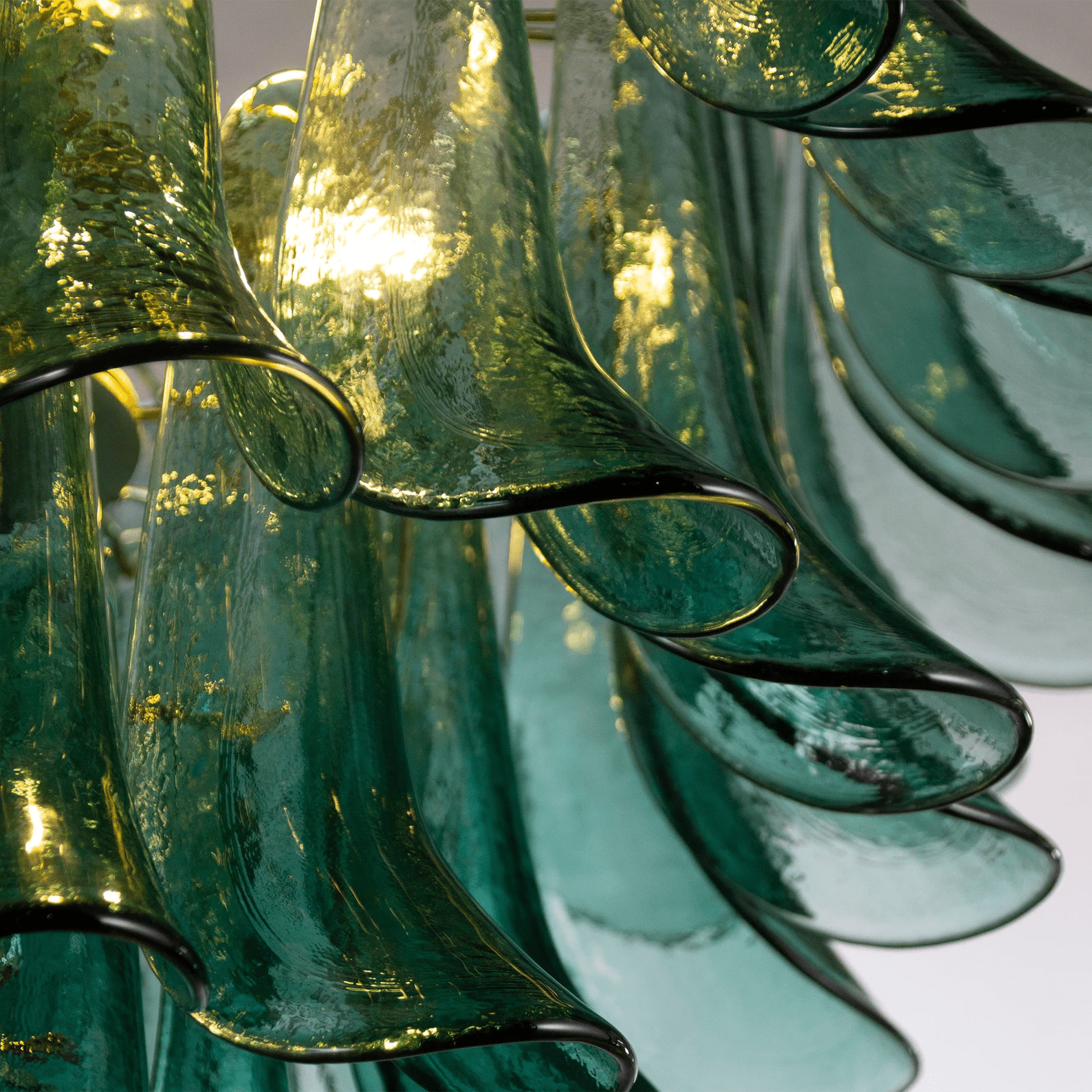 Anthesis Art Glass Chandelier- Blue