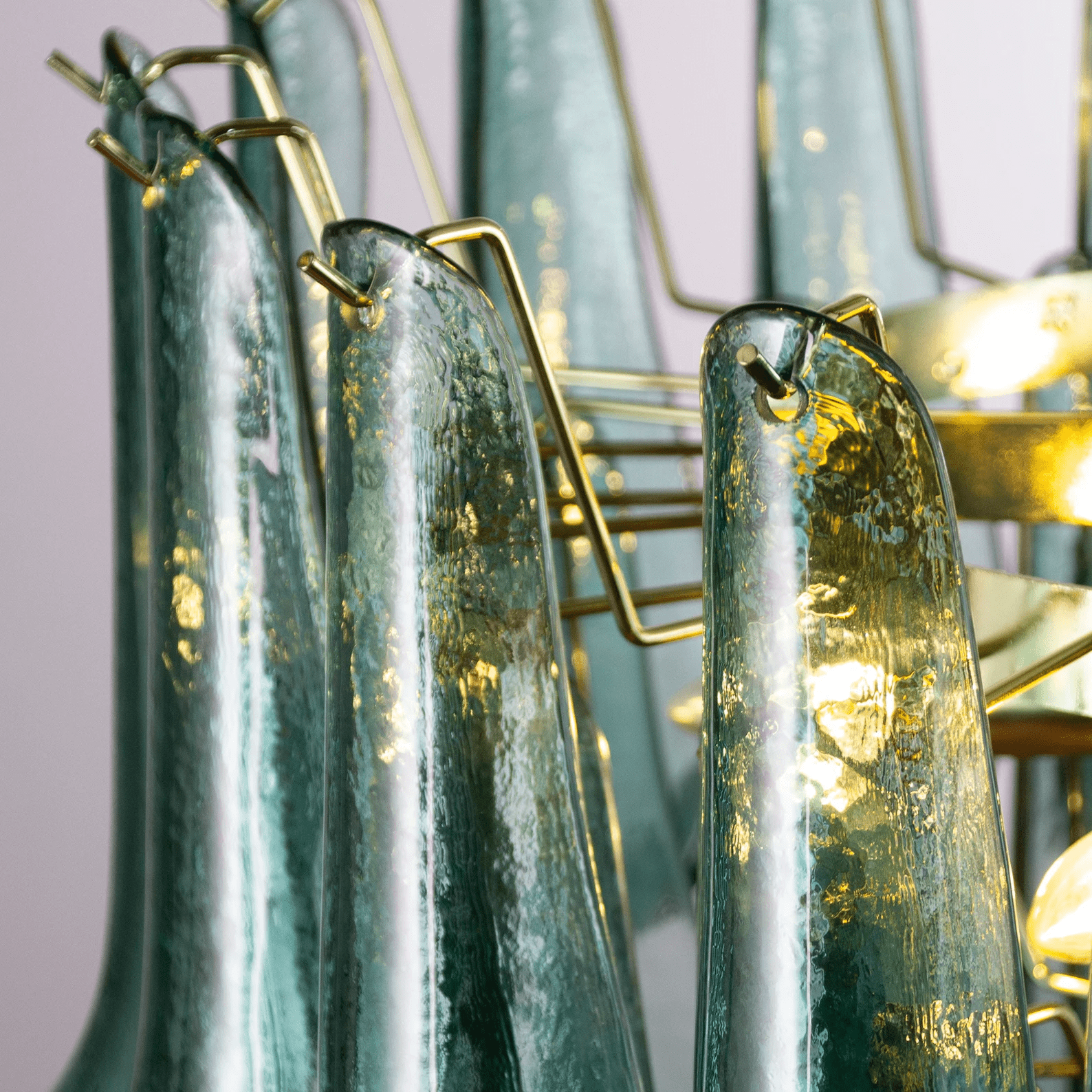 Anthesis Art Glass Chandelier- Blue