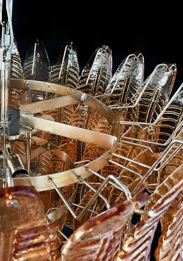 Folia Art Leaf Glass Chandelier