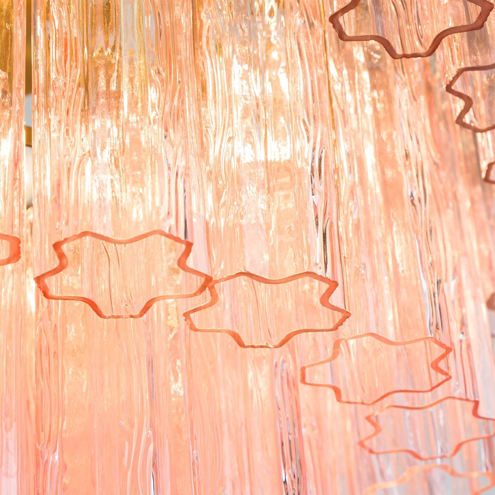 Pastel Art Medium Glass Chandelier 28"