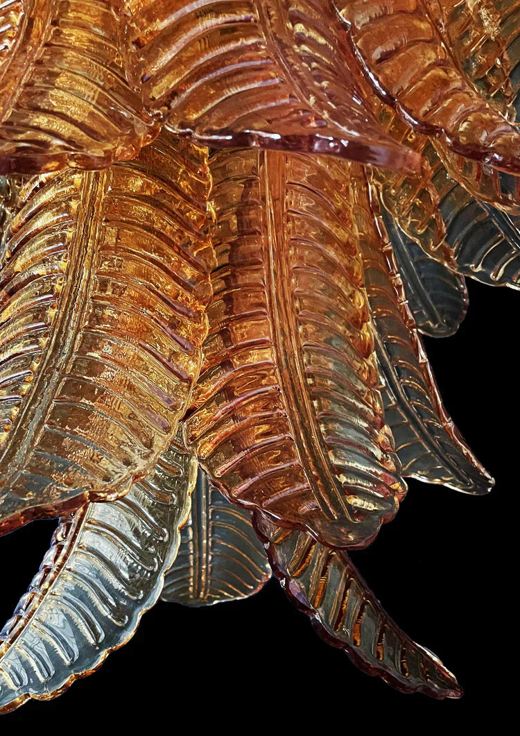 Folia Art Leaf Glass Chandelier