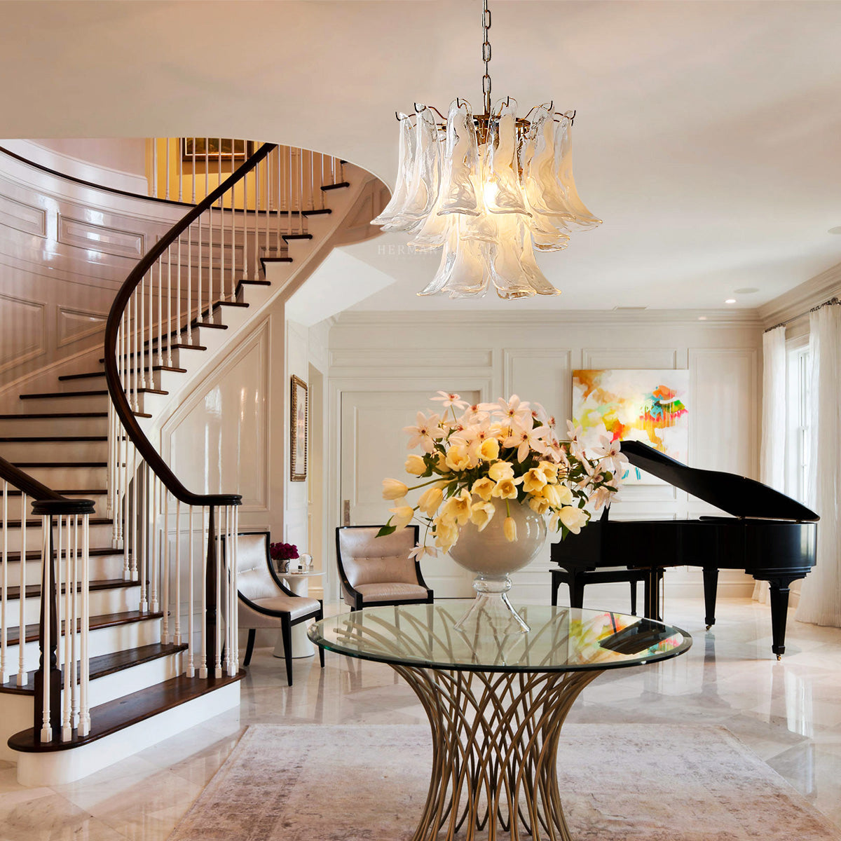 Anthesis Art Glass Chandelier