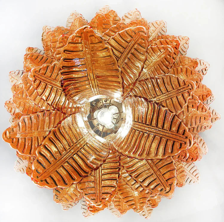 Folia Art Leaf Glass Chandelier
