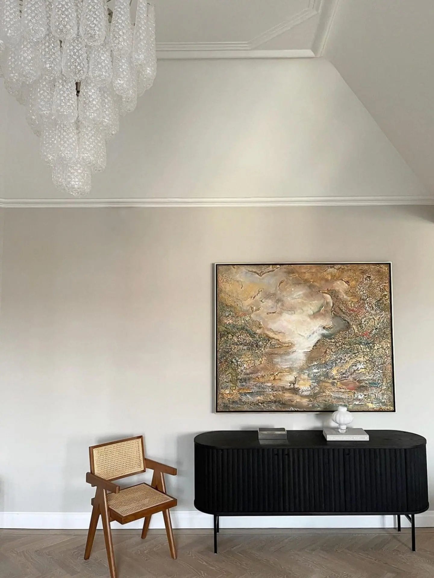 Pluvia Art Transparent Glass Chandelier – 52 Glasses