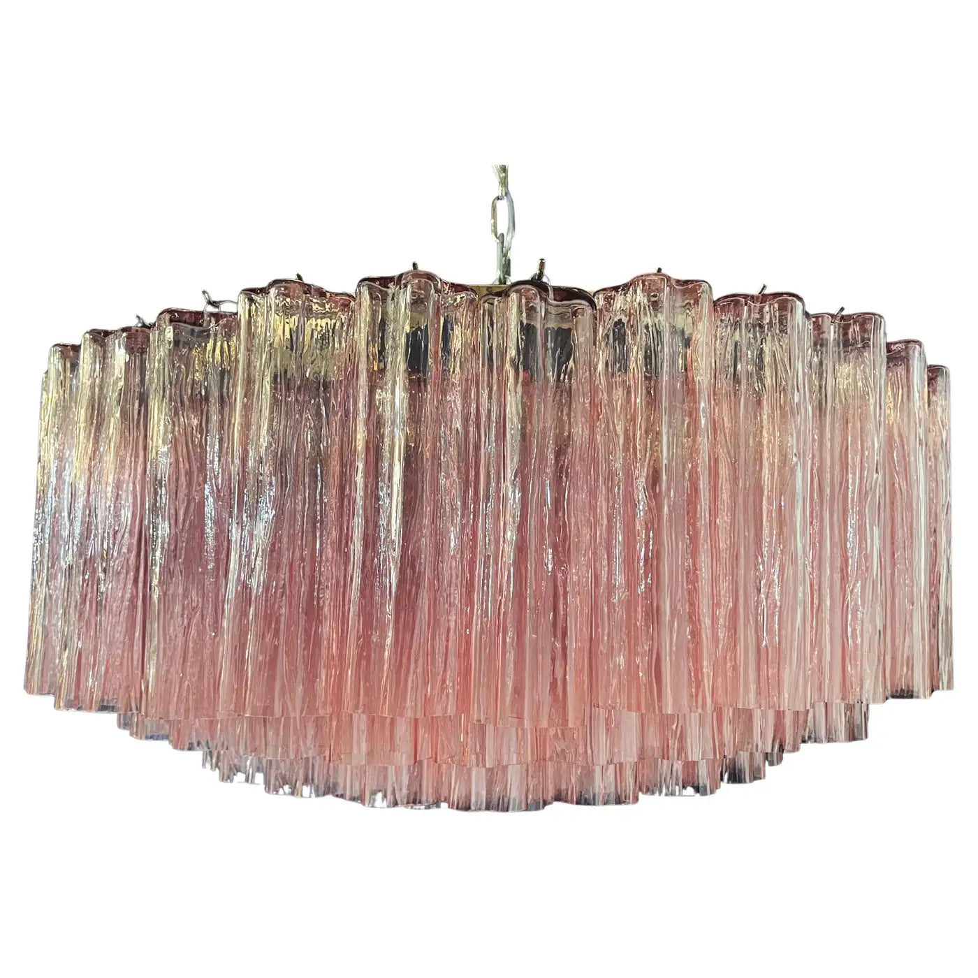 Pastel Art Pink Glass Chandeliers - 101 Tube