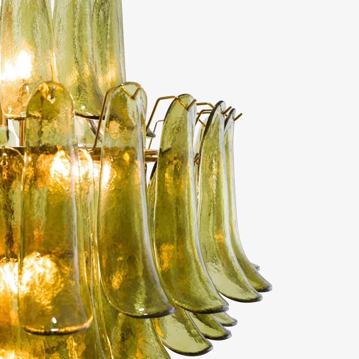 Anthesis Art Green Glass Chandelier