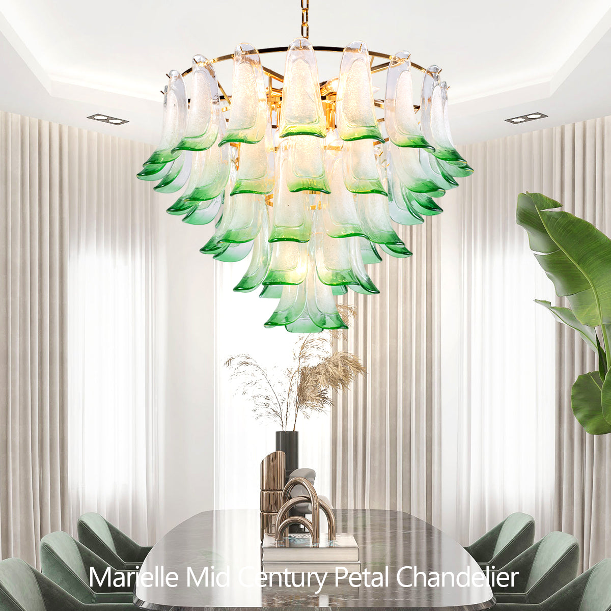 Anthesis Art Glass Petal Chandelier