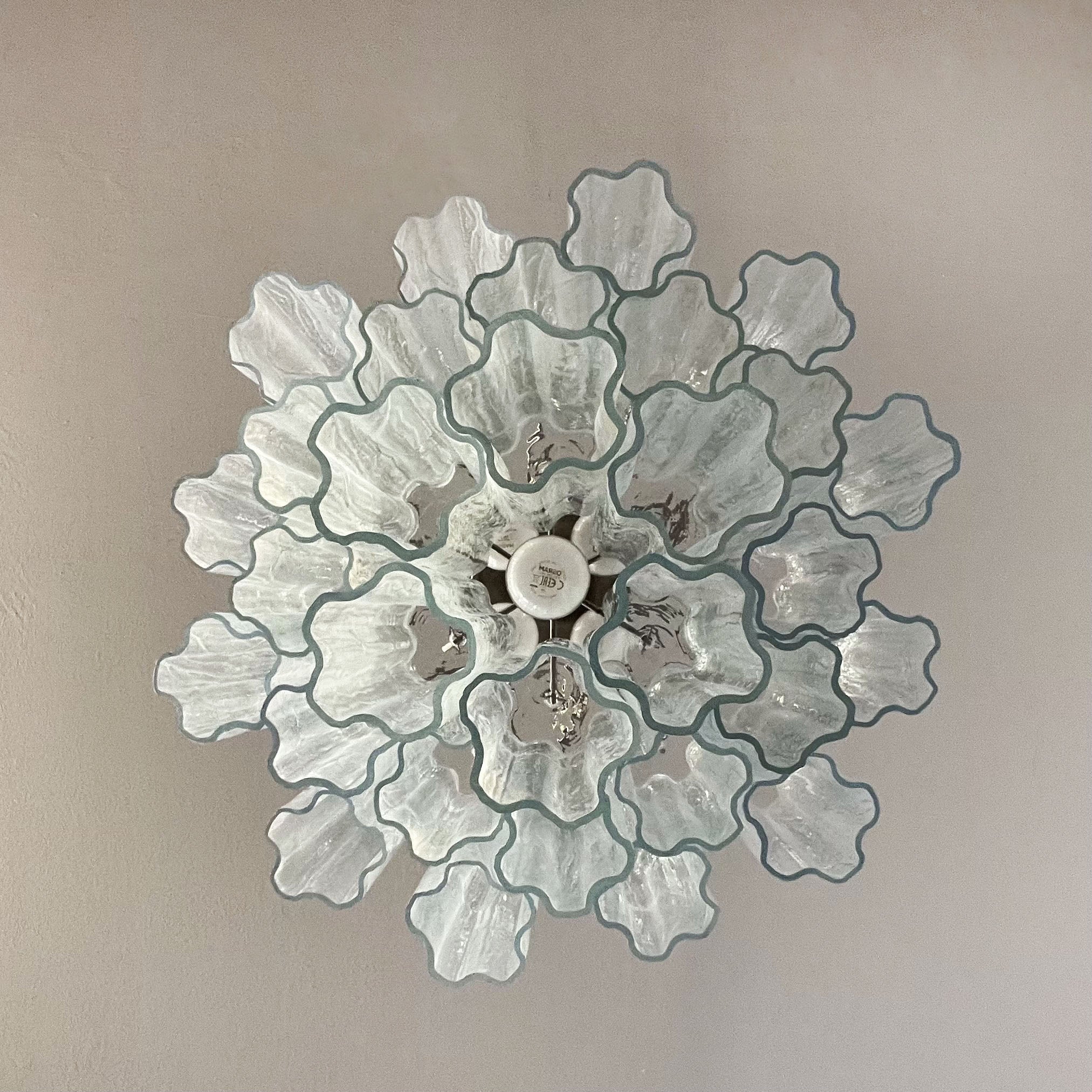 Pastel Art Clear Glass Chandelier – 30 Tubes