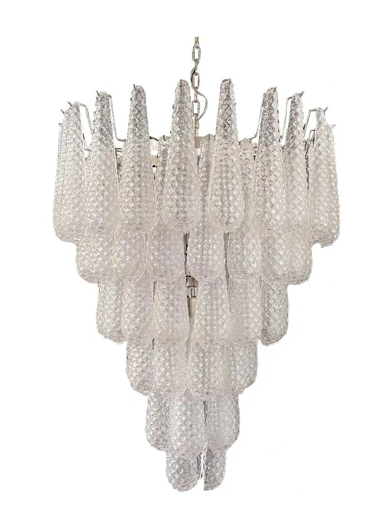 Pluvia Art Transparent Glass Chandelier – 75 Glasses