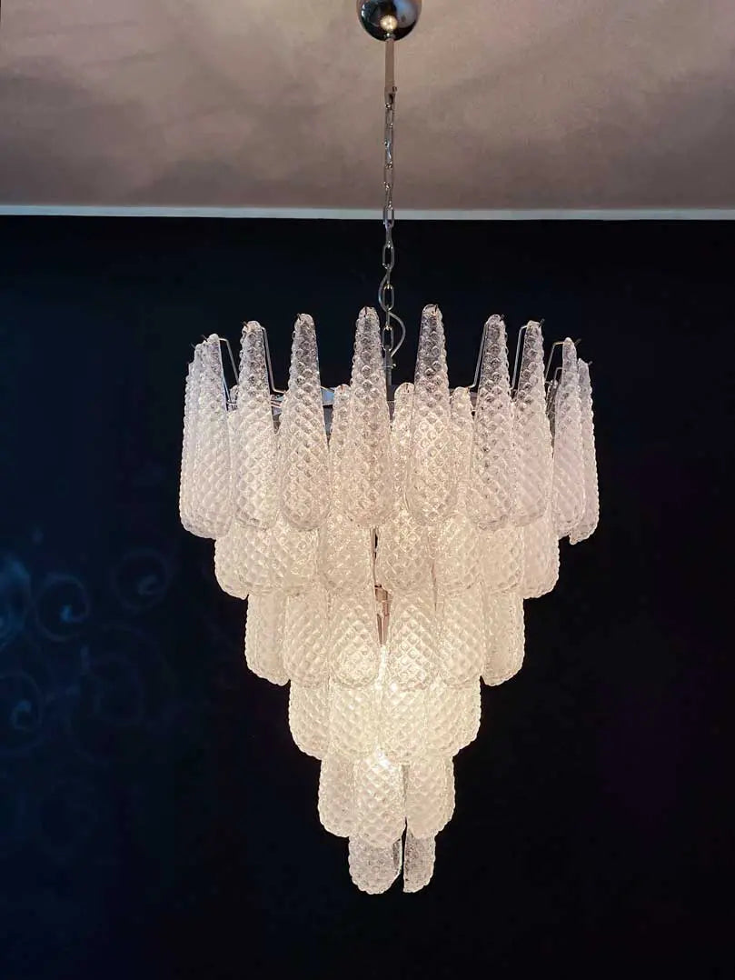 Pluvia Art Transparent Glass Chandelier – 75 Glasses