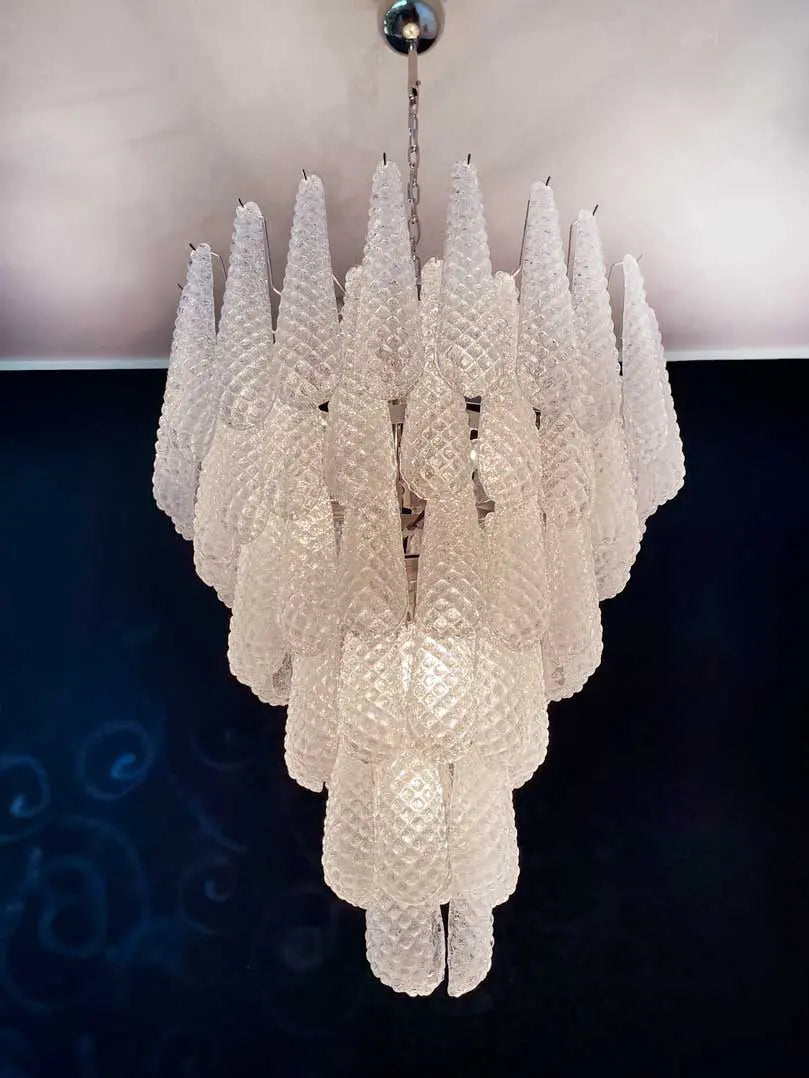 Pluvia Art Transparent Glass Chandelier – 85 Glasses