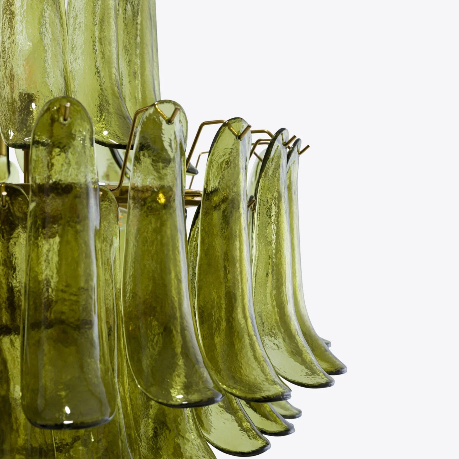 Anthesis Art Green Glass Chandelier