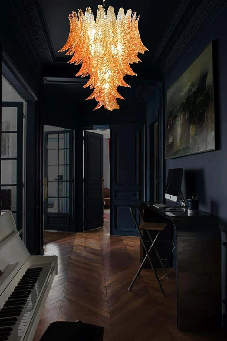 Folia Art Leaf Glass Chandelier