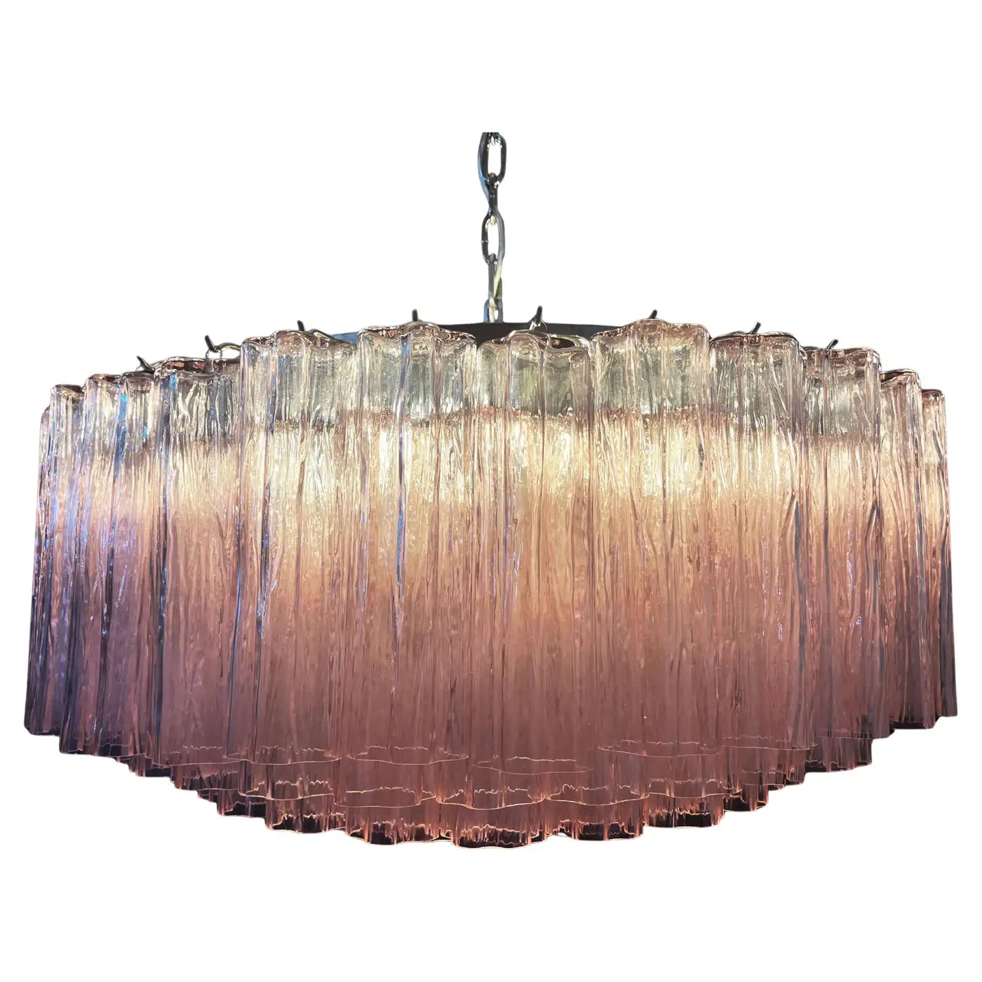 Pastel Art Pink Glass Chandeliers - 101 Tube
