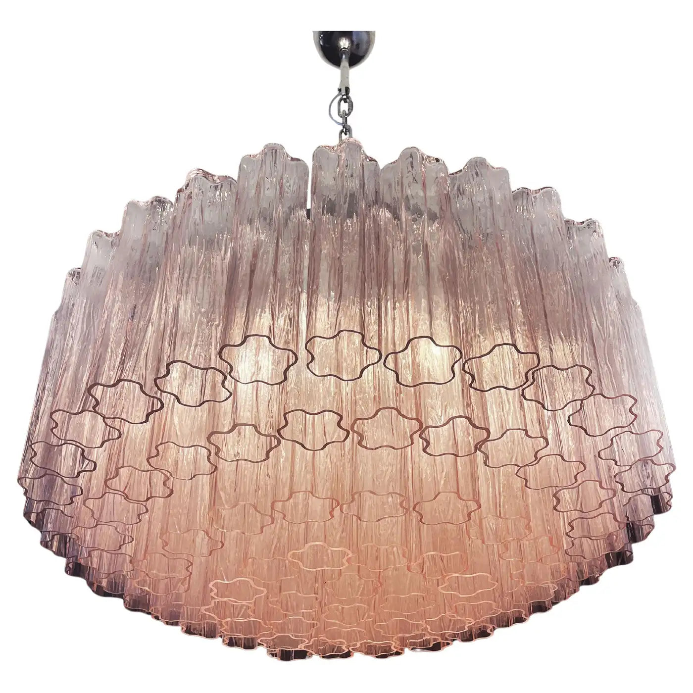 Pastel Art Pink Glass Chandeliers - 101 Tube