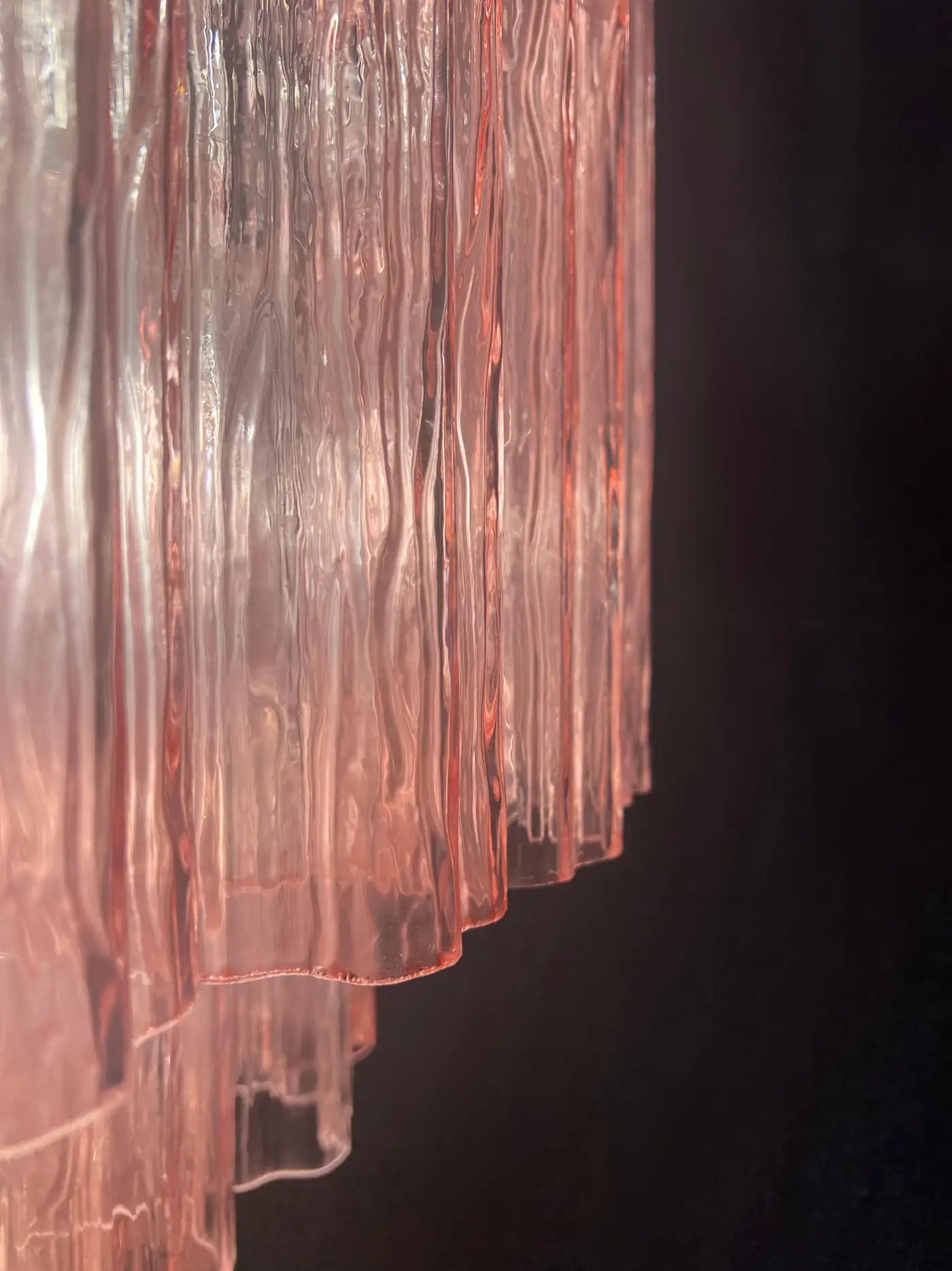 Pastel Art Pink Glass Chandeliers - 101 Tube