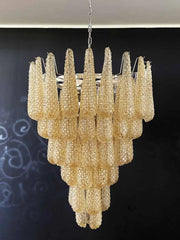 Pluvia Art Amber Glass Chandelier – 75 Glasses
