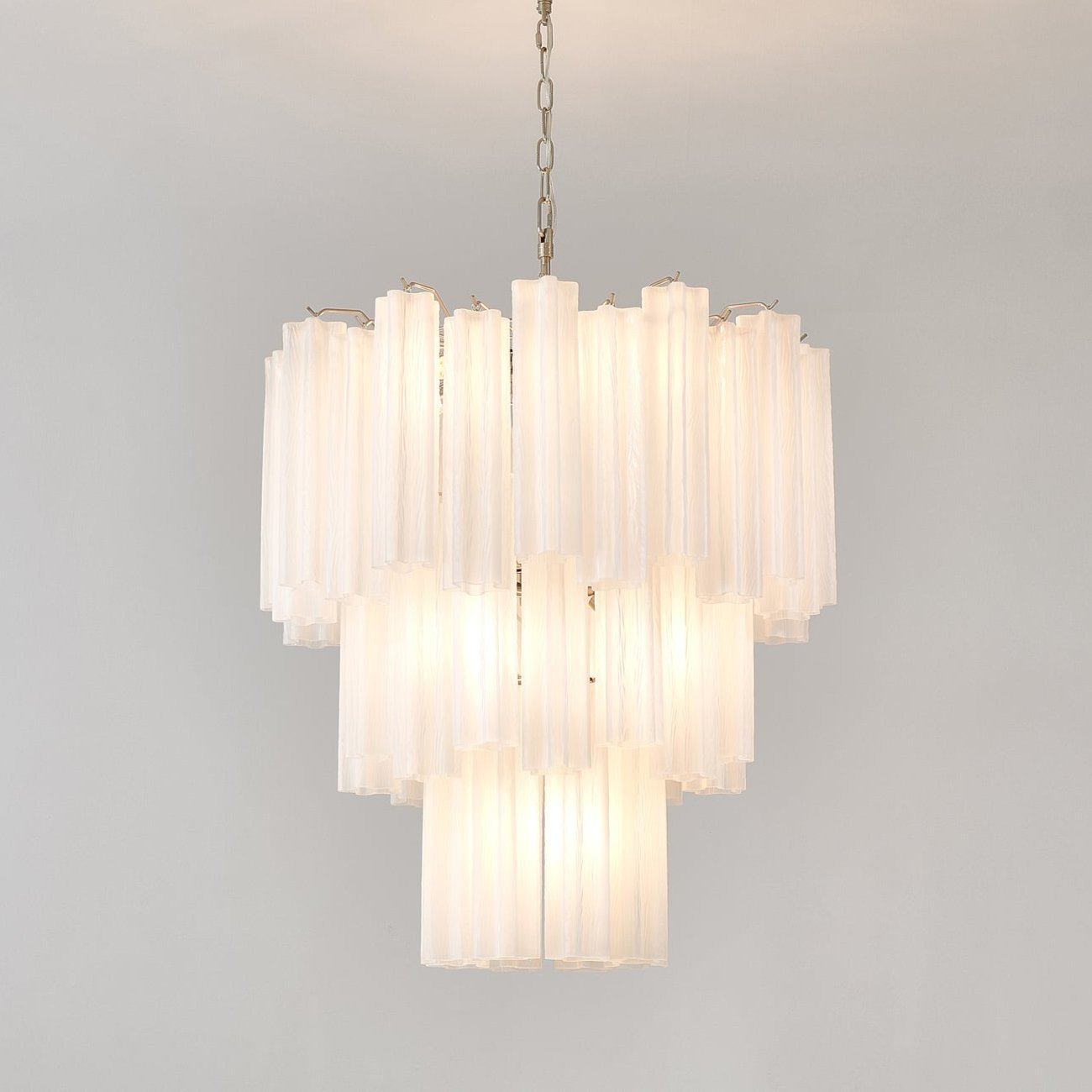 Pastel Art Glass Tubes Chandelier