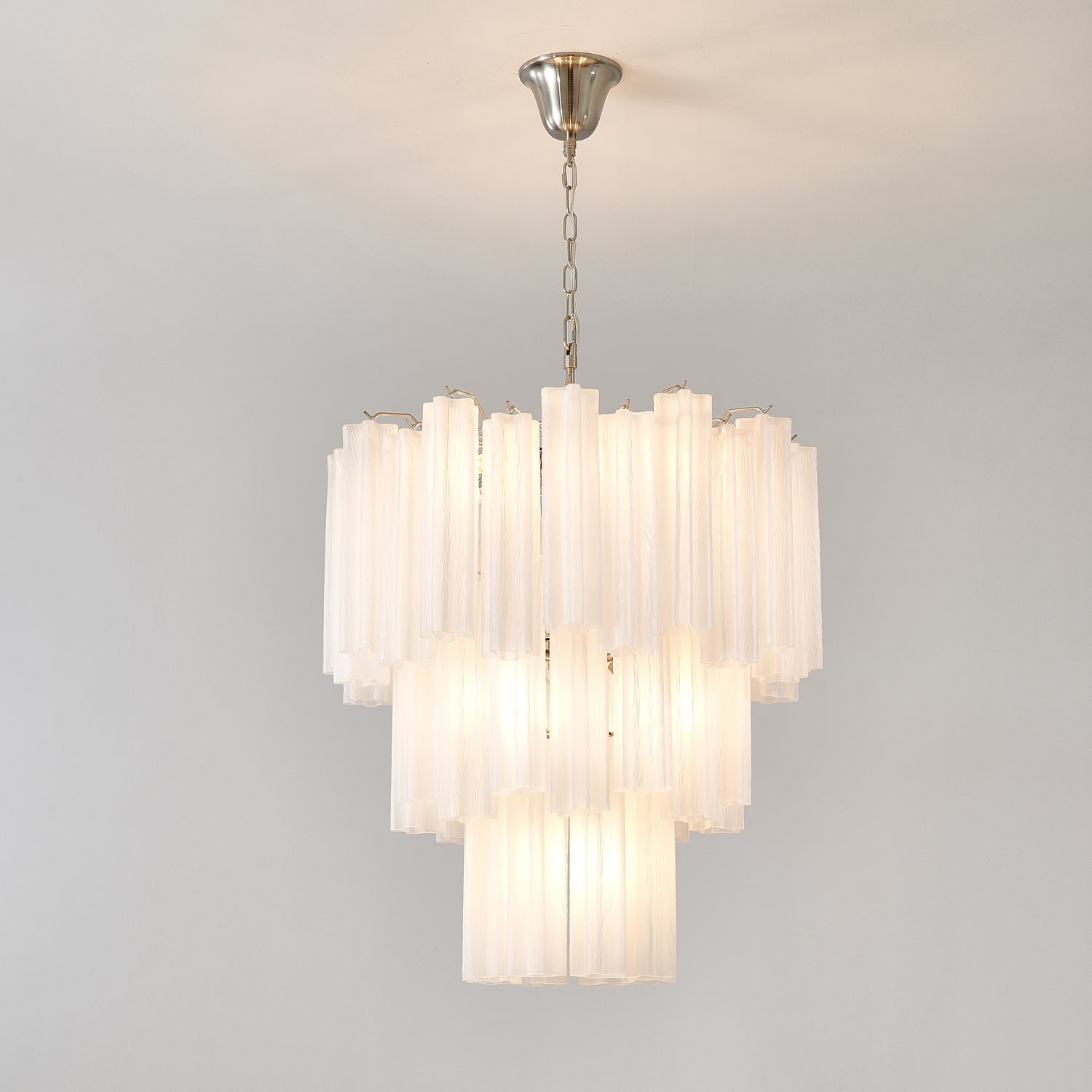Pastel Art Glass Tubes Chandelier
