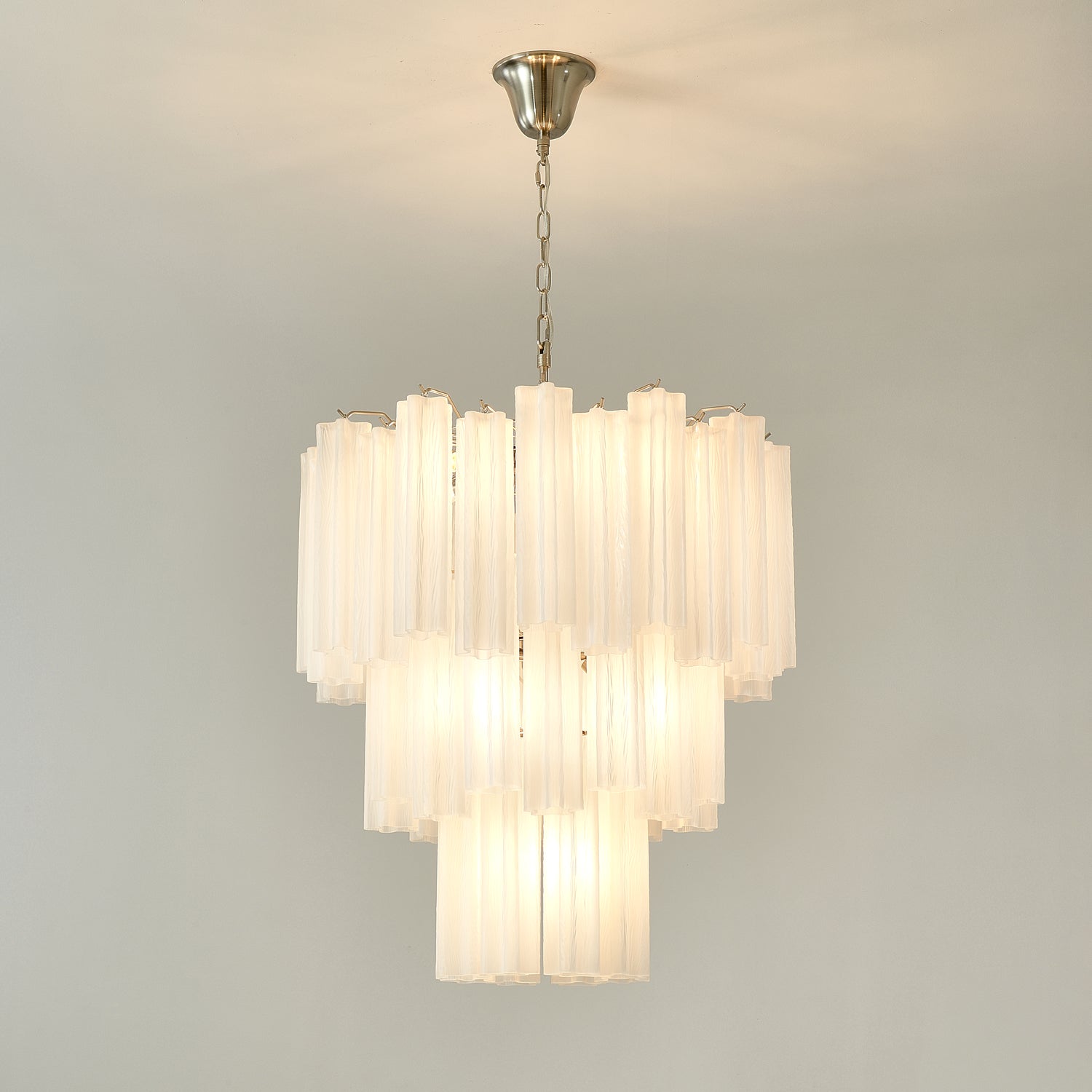Pastel Art Glass Tubes Chandelier