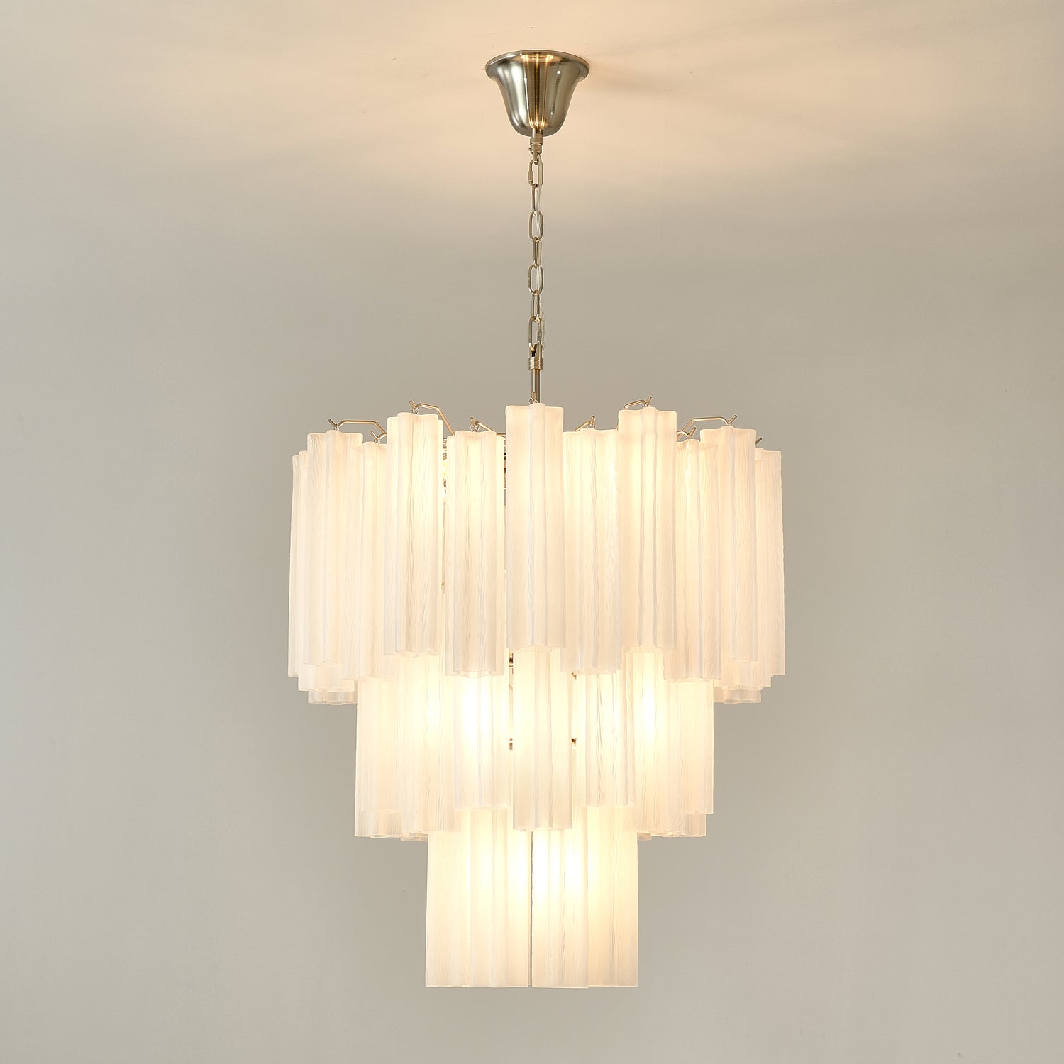 Pastel Art Glass Tubes Chandelier