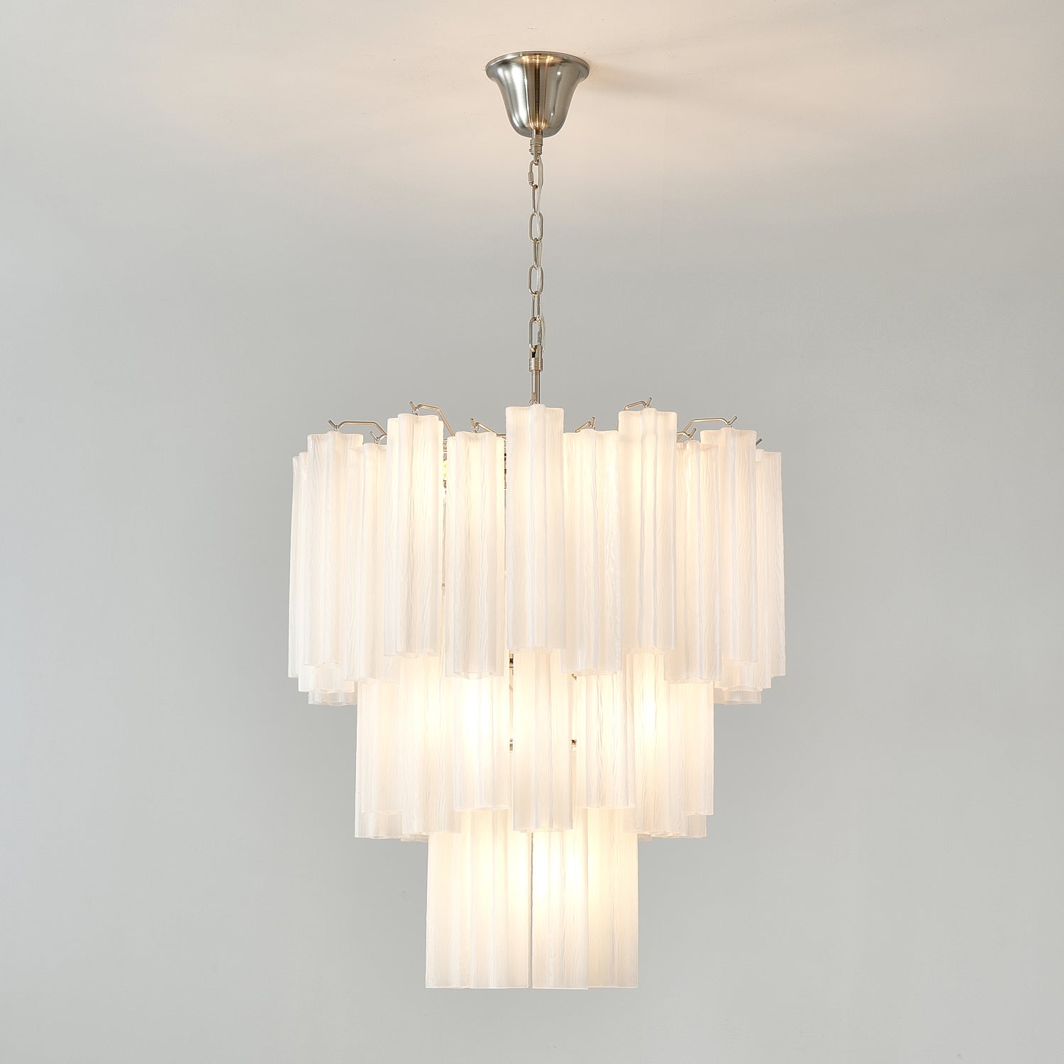 Pastel Art Glass Tubes Chandelier