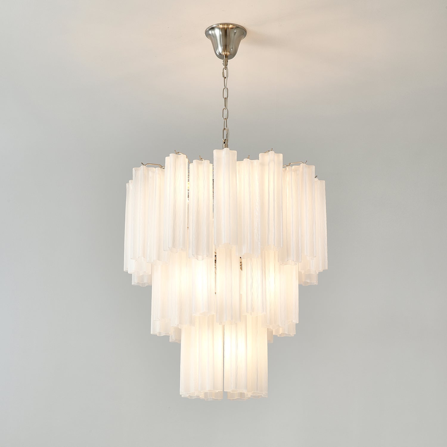 Pastel Art Glass Tubes Chandelier